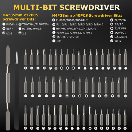 Electric Screwdriver Set 57 in 1, Precision Screwdriver Set for Electronics Repair