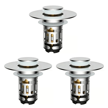 Pop Up Sink Stopper with Strainer, Stainless Steel Sink Strainer Basket – image 12