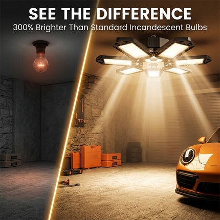 Deformable LED Garage Light with 7 Adjustable Panels, LED Shop Lights – image 4