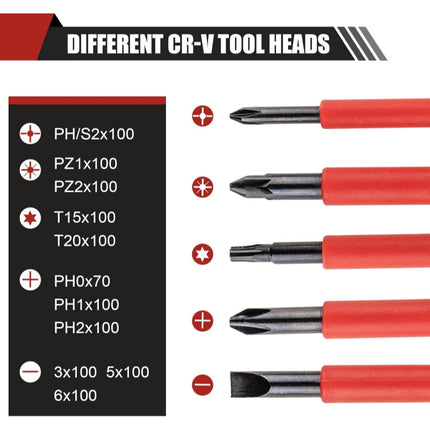 13 Piece Magnetic Screwdriver Set with Case – image 7