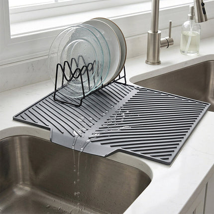 Dish Drying Mats, Silicone Dish Drain Mat with Drain Spout – image 18