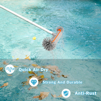 Heavy Duty Pool Brush Head, Nylon Pool Brushes for Walls and Tile with Aluminum Back and EZ Clips – image 6