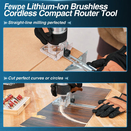 Router Tool, Compact Fixed Base Router with 6 Speed Settings – image 5