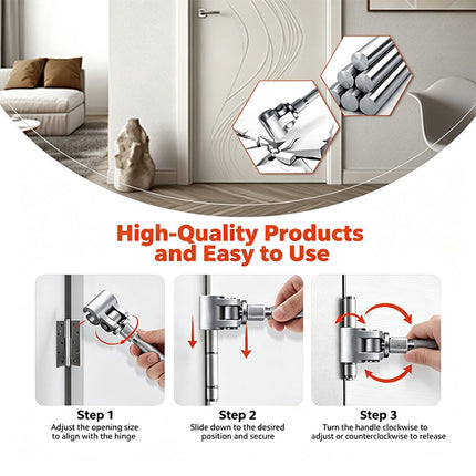 Door Hinge Wrench Tool 90 Degree, Hinge Tool for Doors and Cabinets