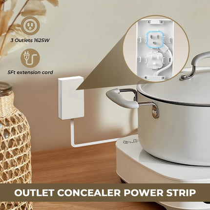 Ultra Thin Outlet Concealer, Wall Outlet Extender to Hide Cords and Plugs – image 6