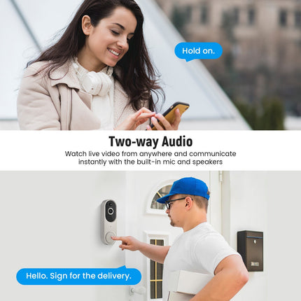 Wireless Doorbell Camera, 1080P Video Doorbell with Two Way Audio and Night Vision – image 7