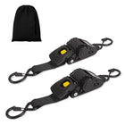 Retractable Ratchet Straps 1 Inch, Auto Tie Down Straps for Truck and Trailer, Heavy Duty Ratchet Straps with S Hooks