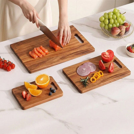 Wooden Cutting Boards for Kitchen, Acacia Wood Cutting Board Set of 3