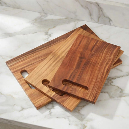 Wooden Cutting Boards for Kitchen, Large Cutting Board with Handle for Meat