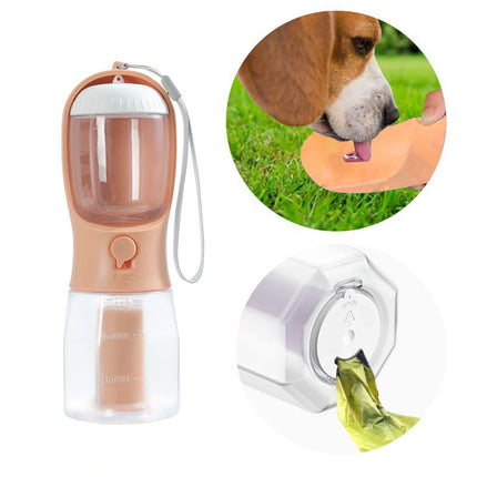 Portable Dog Water Bottle with Dog Treat Container, Leak Proof Dog Water Dispenser with Poop Bag Holder – image 5