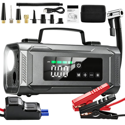 Portable Jump Starter with Tire Inflator and Air Blower, Jump Box