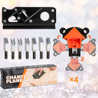 Set: Chamfer Plane + 6 Cutter Heads + 4 Corner Clamps