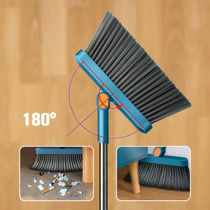 Rotating Broom and Dustpan Set, Floor Cleaning Tools with Clip On Dustpan – image 6