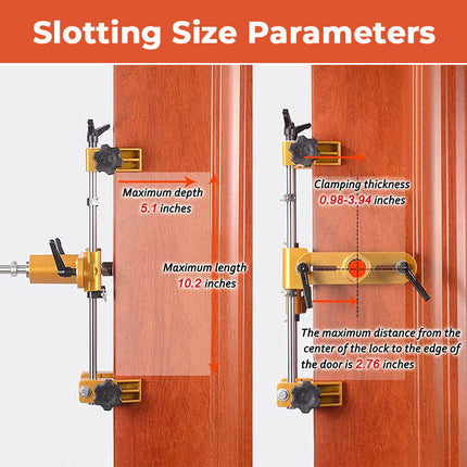 Door Lock Installation Kit, Door Lock Mortising Jig with 3 Hole Cutters – image 4