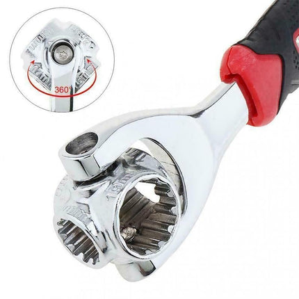 Universal Socket Wrench, Adjustable Wrench 52 in 1, Spanner Wrench with 360 Degree Rotating Head, Universal Socket Tool