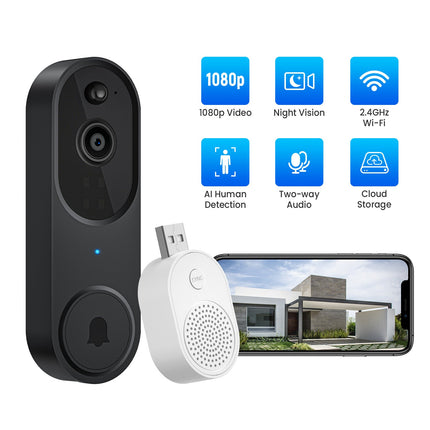 Wireless Doorbell Camera, 1080P Video Doorbell with Two Way Audio and Night Vision – image 4