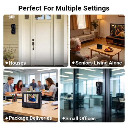 Doorbell Camera with Indoor Screen, Wireless Doorbell with Camera and Night Vision – image 4