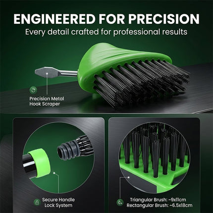 Steel Wire Brush Set, 3 in 1 Weed Brush and Weed Puller Tool