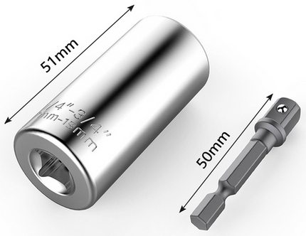 Universal Socket Wrench, Drill Socket Adapter – image 9