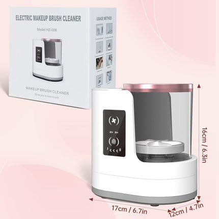 Electric Makeup Brush Cleaner Machine with Dryer, Makeup Brush Holder for Vanity Accessories