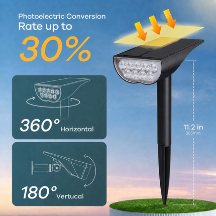 Solar Spotlights Outdoor, Color Changing Solar Lights Outdoor with Remote