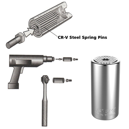 Universal Socket Wrench, Drill Socket Adapter – image 12