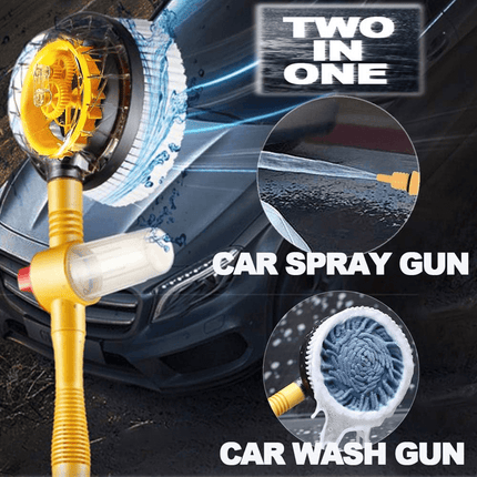 Car Wash Brush 360 Spin Mop, Extendable Car Wash Brush with Foam Sprayer – image 4