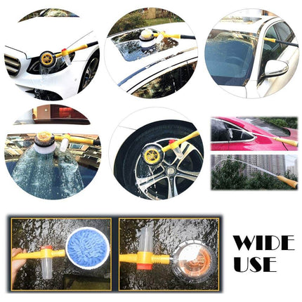 Car Wash Brush 360 Spin Mop, Extendable Car Wash Brush with Foam Sprayer – image 8