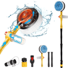 Car Wash Brush 360 Spin Mop, Extendable Car Wash Brush with Foam Sprayer, Car Detailing Kit for Auto and RV Cleaning