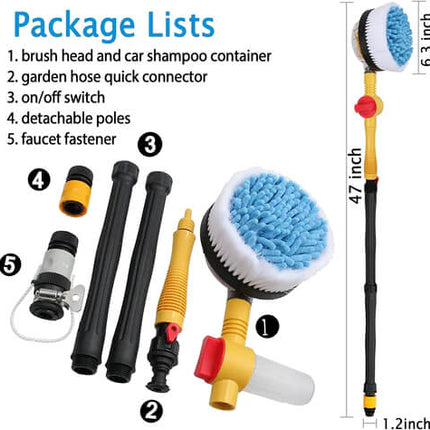 Car Wash Brush 360 Spin Mop, Car Detailing Kit for Auto and RV Cleaning – image 7