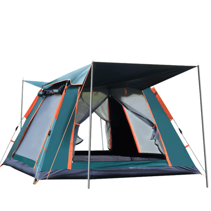 Instant Pop Up Tent, Waterproof Camping Tent with Rainfly, Automatic Tent for 2 to 4 Person with 2 Doors and Windows