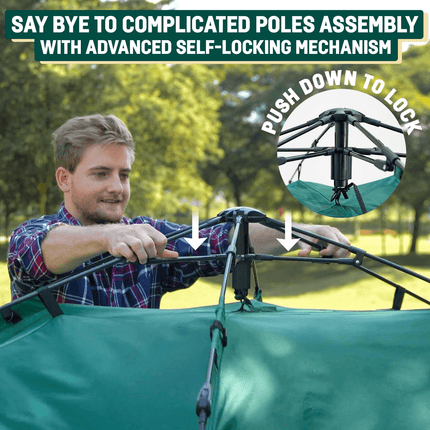Instant Pop Up Tent, Waterproof Camping Tent with Rainfly – image 4