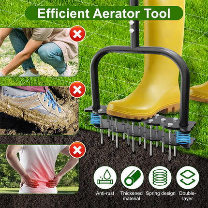 Manual Lawn Aerator, Grass Aerator for Yard and Soil, Gardening Tools – image 13