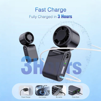 Rechargeable Handheld Fan with LED Display, Foldable Mini Desk Fan for Travel and Outdoor – image 10