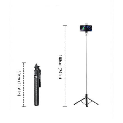 Selfie Stick Tripod with Wireless Remote, Tall Aluminum Phone Stand for Filming – image 13