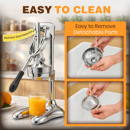 Juice Press Manual Juicer, Cast Iron Juicer with Suction Base – image 4