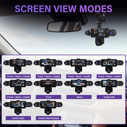 Car Dash Cam Front and Rear, Backup Camera with Loop Recording
