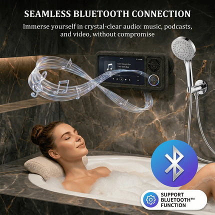 Shower Phone Holder with Speaker, Waterproof Bluetooth Speaker – image 4