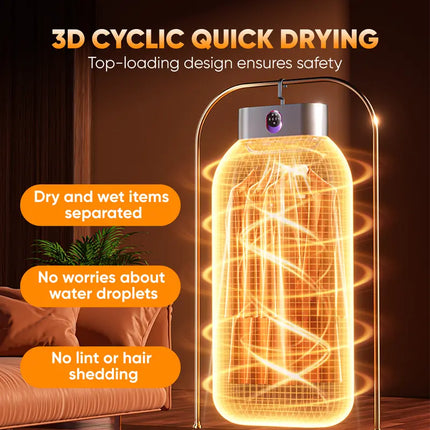 Portable Clothes Dryer with Remote, Portable Garment Dryer for Apartment