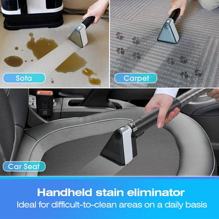 Upholstery Cleaner with Dual Tanks, Carpet Shampooer for Couch and Stairs