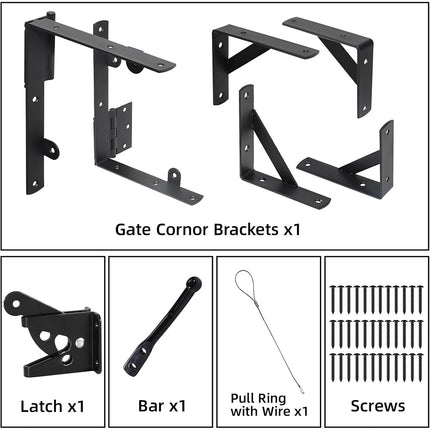 Anti Sag Gate Brace Kit, Fence Brackets for Wood Gates