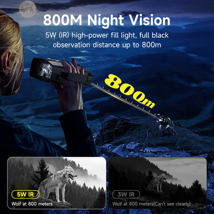Night Vision Goggles 4K, Digital Night Vision Device with 3 Inch Screen and 10x Zoom – image 4