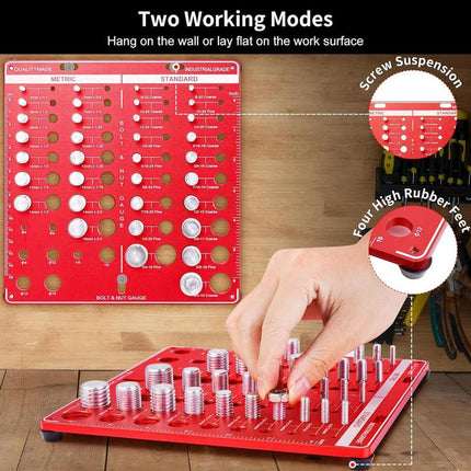 Thread Pitch Gauge with 8 Drill Gauges