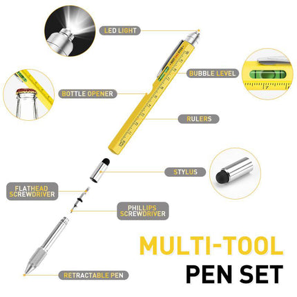 Multitool Pen 9 in 1, Portable Multi Tool Pen with 9 Tools in One Pen