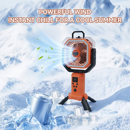 Portable Fan with Stand, Battery Powered Jobsite Fan – image 4