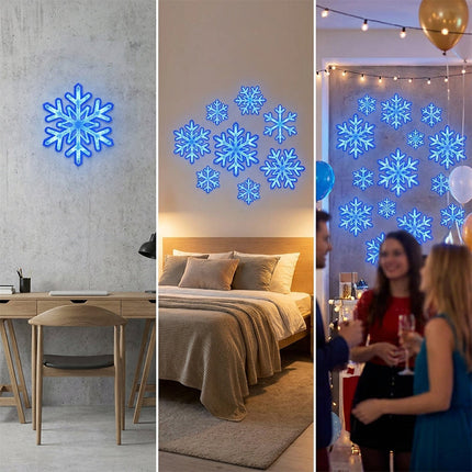 Snowflake Lights, 3D LED Snowflake Wall Decoration with Remote – image 17