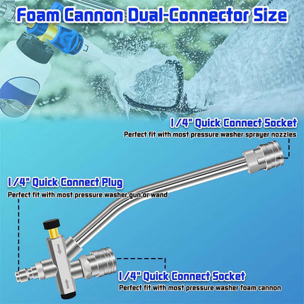 Foam Cannon Pressure Washer Gun with Dual Connector, Foam Sprayer – image 14