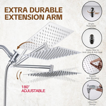 High Pressure Shower Head with Handheld – image 6