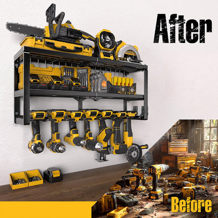 Power Tool Organizer Wall Mount, Garage Tool Organizer with 3 Shelves – image 5