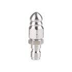 High Pressure Nozzle for Pipe Cleaning, Stainless Steel Drain Cleaning Nozzle, Drain Unclogger, Drain Cleaning Tool